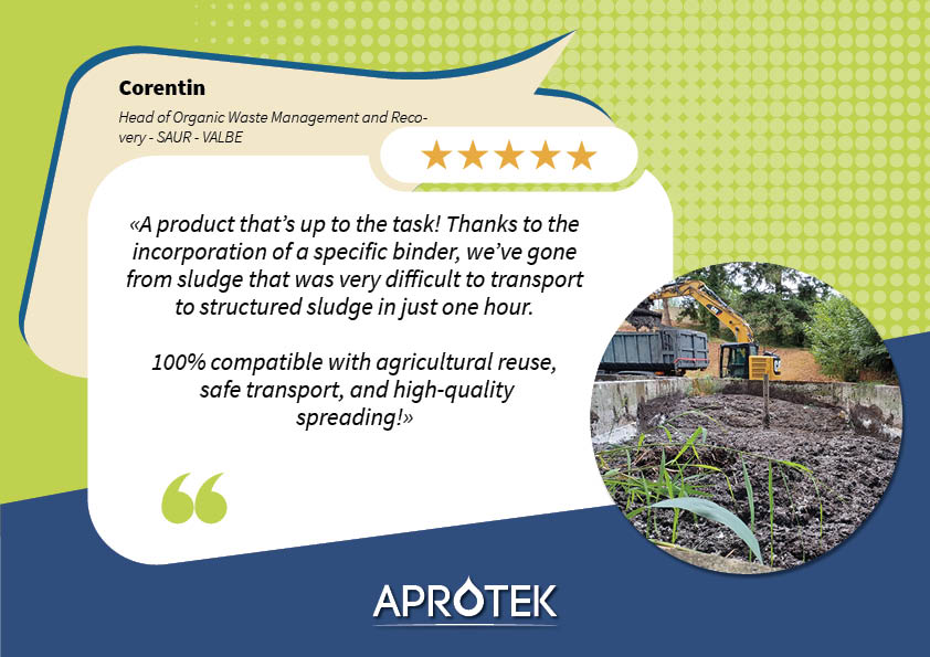 Sludge treatment with APROMUD® in water treatment plant